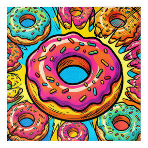 Pop Art Donuts Pattern