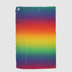 Pop Art Dots Rainbow Bright Cheerful Colorful Gay Golf Towel