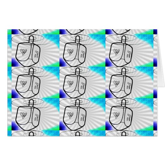Pop Art Dreidel Cards (Front Horizontal)