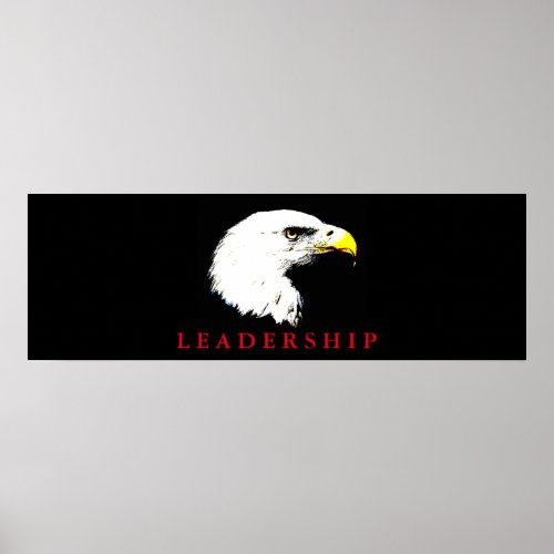 Pop Art Eagle Leadership Panoramic Door Poster