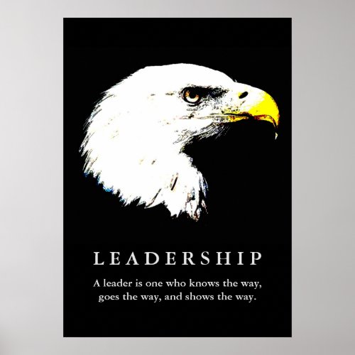 Pop Art Eagle Motivational Leadership Poster