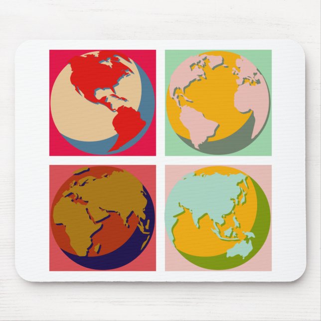Pop Art Earth Mouse Pad (Front)