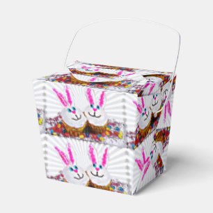 Pop Art Easter Bunny Cupcakes Favor Boxes