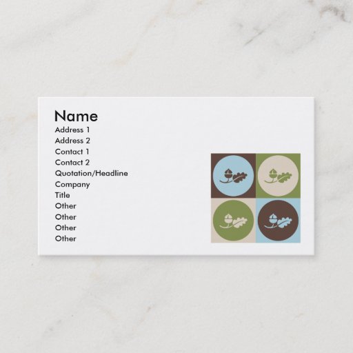 Customizable Pop Art Ecology Business Card Template