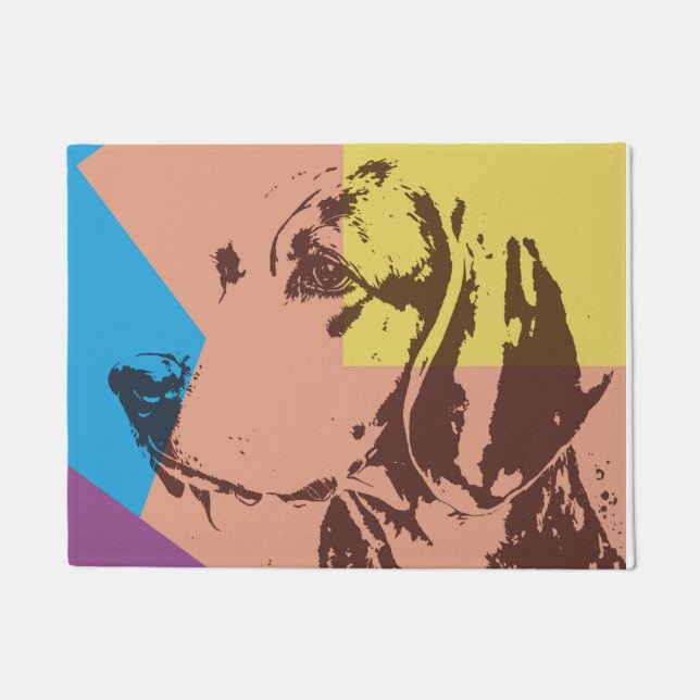 Pop Art Effect Beagle   Doormat (Front)
