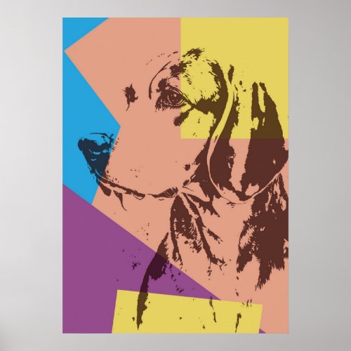 Pop Art Effect Beagle   Poster