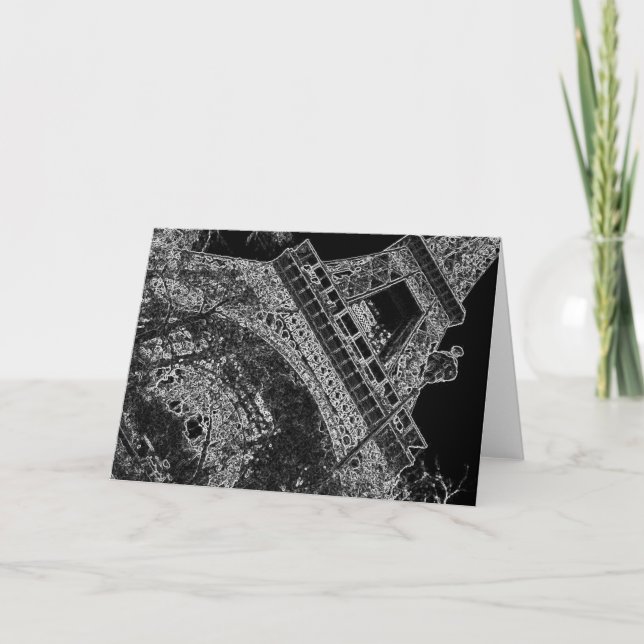 Pop Art Eiffel Tower Paris Card (Front)