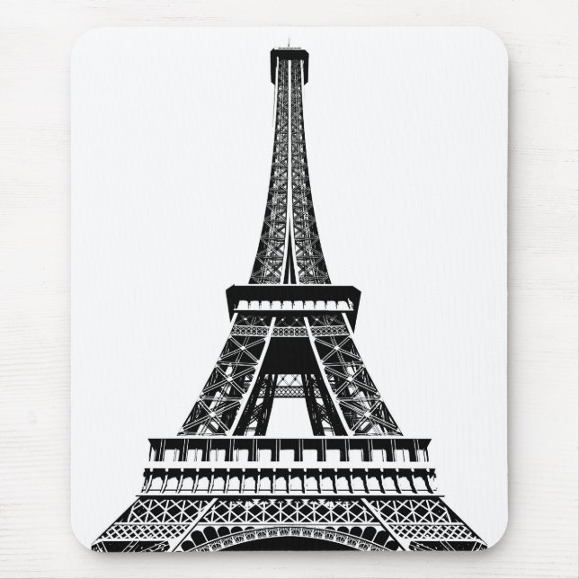 Pop Art Eiffel Tower Paris France Template Mouse Pad (Front)