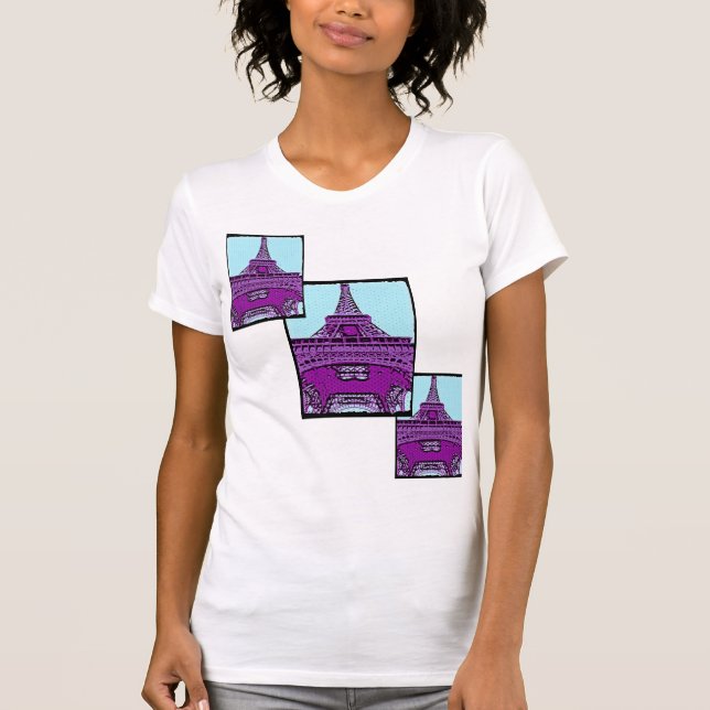 Pop Art Eiffel Tower T-Shirt (Front)