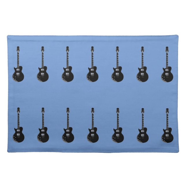 Pop Art Electric Guitar Cloth Placemat (Front)