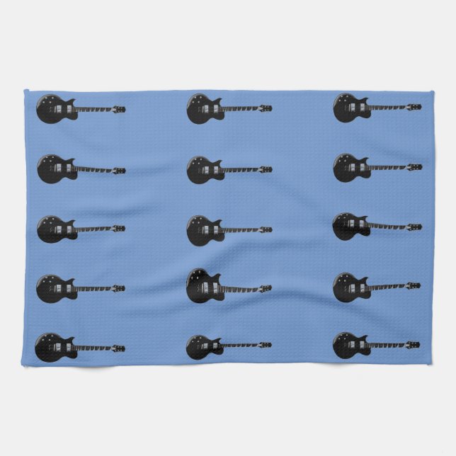 Pop Art Electric Guitar Kitchen Towel (Horizontal)