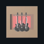 Pop Art Electric Guitar Monogram Initial<br><div class="desc">Musical Instruments Graphic Designs Illustrations</div>