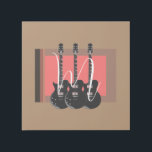 Pop Art Electric Guitar Monogram Initial<br><div class="desc">Musical Instruments Graphic Designs Illustrations</div>