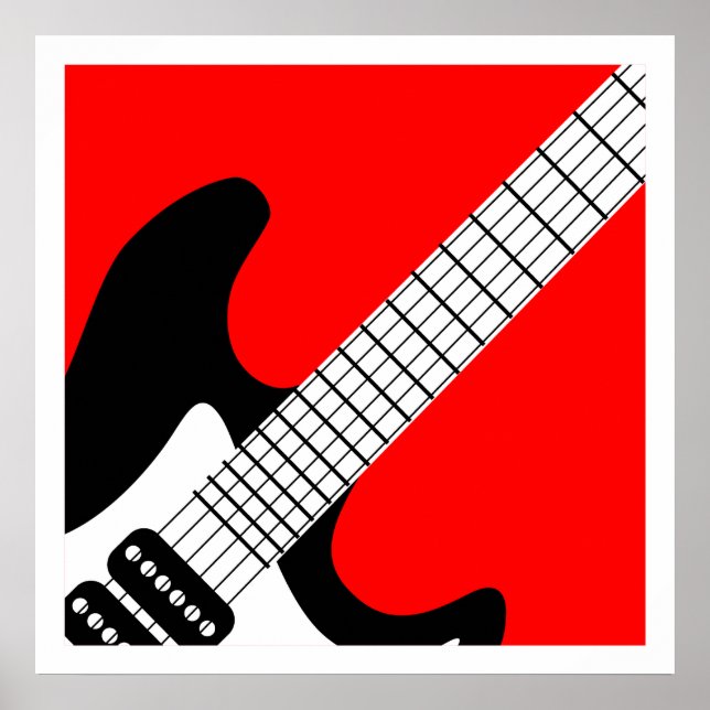 Pop Art Electric Guitar Poster (Front)