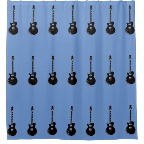 Pop Art Electric Guitar Shower Curtain