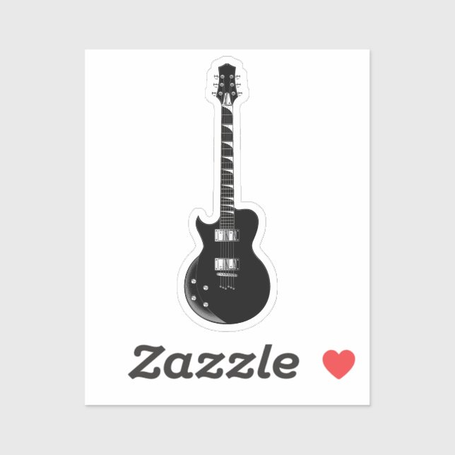 Pop Art Electric Guitar Sticker (Sheet)