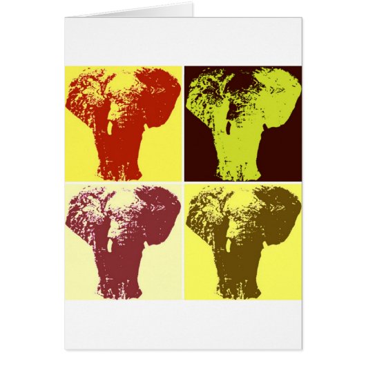 Pop Art Elephant Cards (Front)