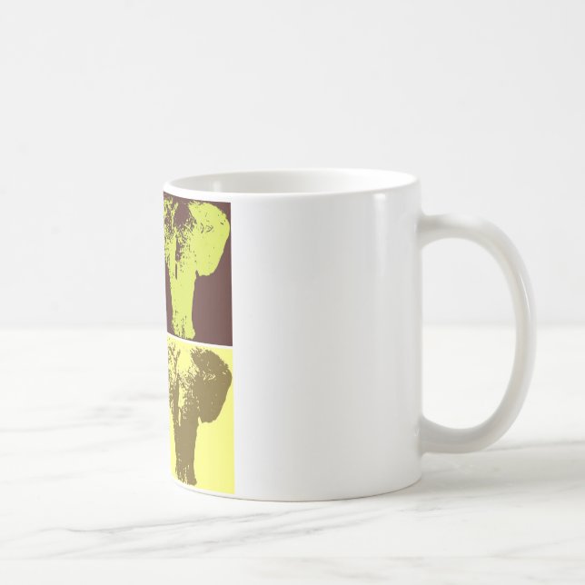 Pop Art Elephant Coffee Mug (Right)