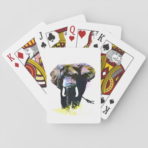 Pop Art Elephant Poker Cards