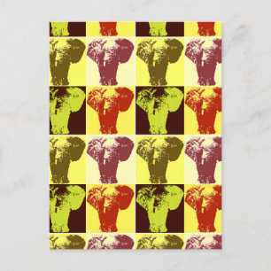 Pop Art Elephant Post Cards