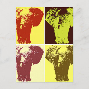 Pop Art Elephant Postcard
