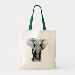 Pop Art Elephant Retro Tote Bag