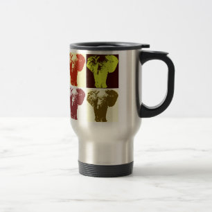Pop Art Elephant Travel Mug