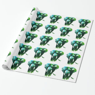 Pop Art Elephant Wrapping Paper