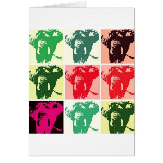 Pop Art Elephants Cards (Front)