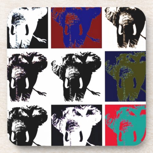 Pop Art Elephants Coaster