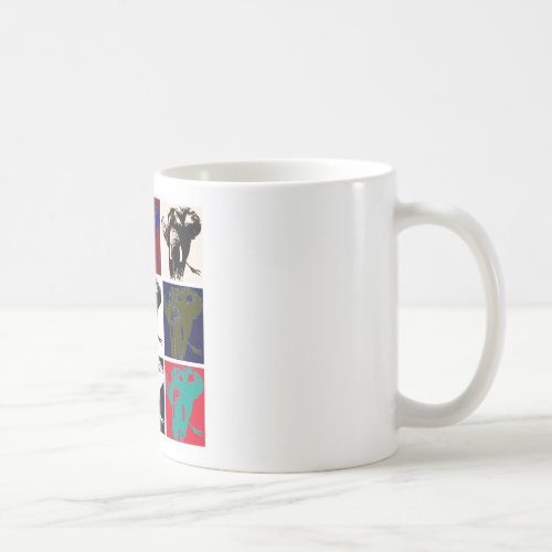 Pop Art Elephants Coffee Mug
