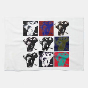 Pop Art Elephants Kitchen Towel