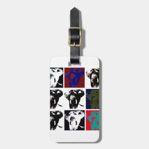 Pop Art Elephants Luggage Tag