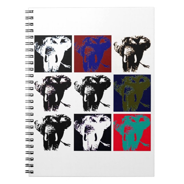Pop Art Elephants Notebook (Front)