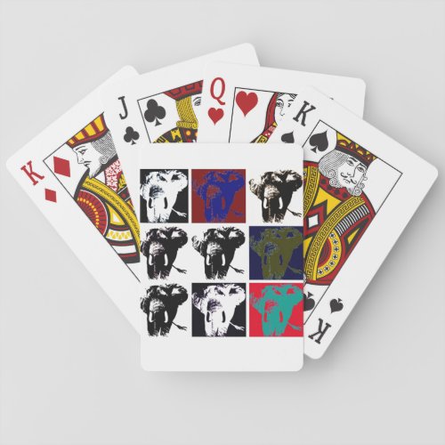 Pop Art Elephants Poker Cards