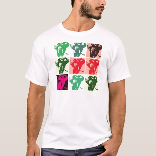 Pop Art Elephants T-Shirt (Front)