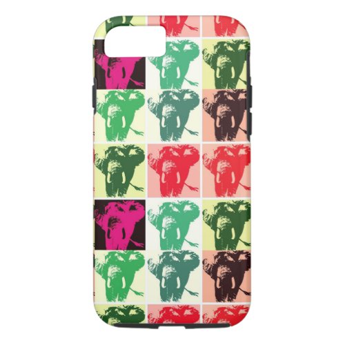 Pop Art Elephants Tough iPhone 7 Case