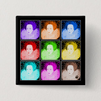 Pop Art Elizabeth I Pinback Button
