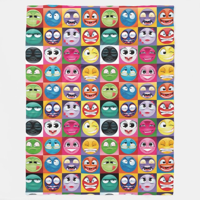 pop art emoji blanket (Front)
