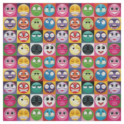 pop art emoji fabric