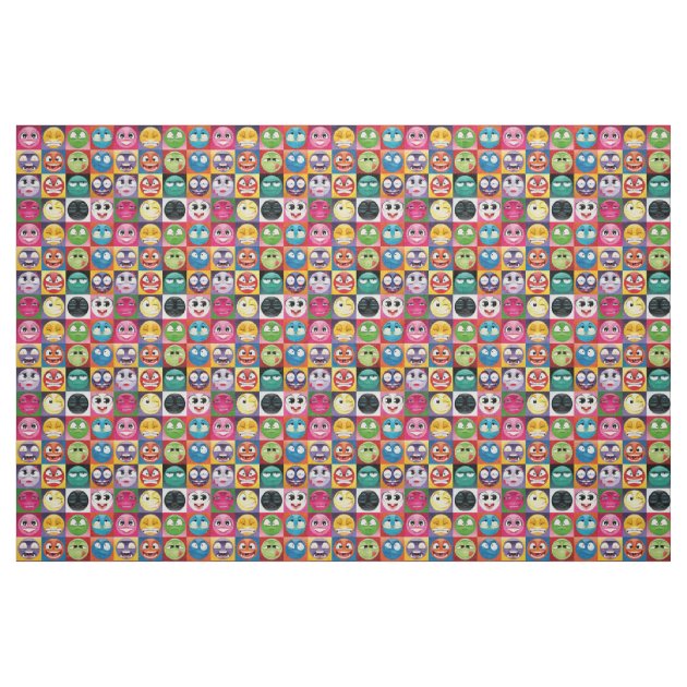 pop art emoji fabric | Zazzle