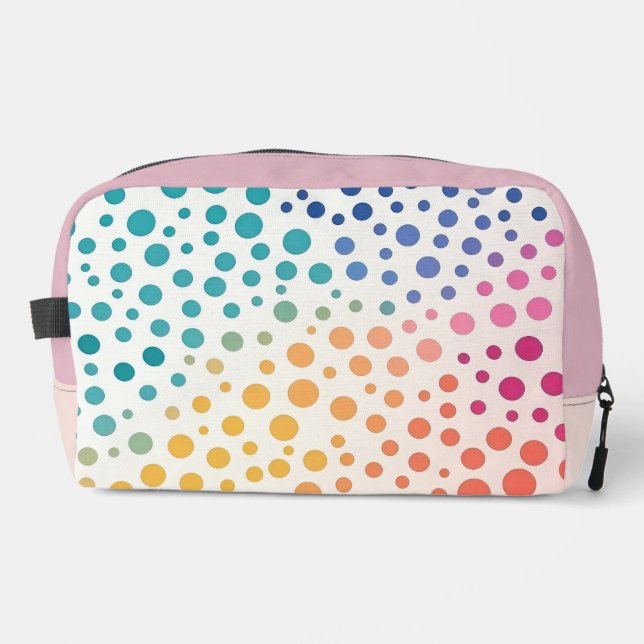 Pop Art Energy Dots Colorful Gradient Dopp Kit (Front)