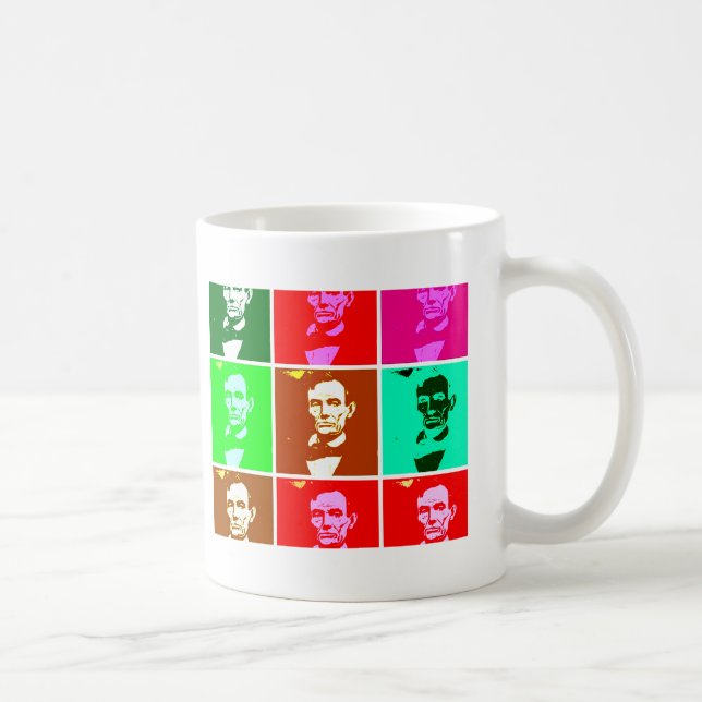 Pop Art .esque Abraham Lincoln Coffee Mug (Right)