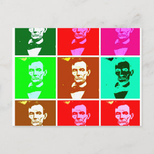 Pop Art .esque Abraham Lincoln Postcard