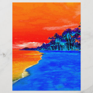Pop Art Exotic Beach Palm Trees