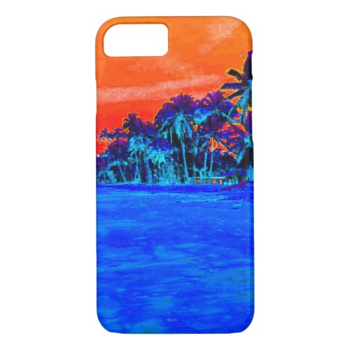 Pop Art Exotic Beach Palm Trees iPhone 87 Case