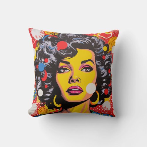 Pop Art Explosion Throw Pillow