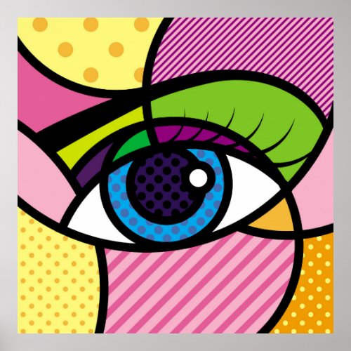 POP ART Eyes Illustrationartpopeyegraphic desi Poster