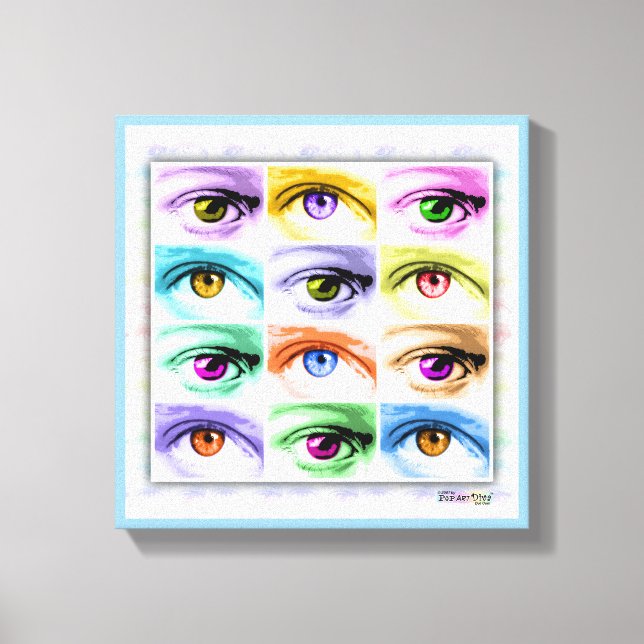 POP ART EYES (Sq) Gallery Wrapped Canvas (Front)