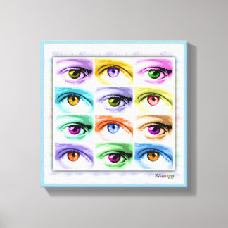 POP ART EYES (Sq) Gallery Wrapped Canvas Print